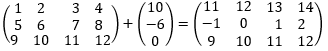 Matrix addition example 3